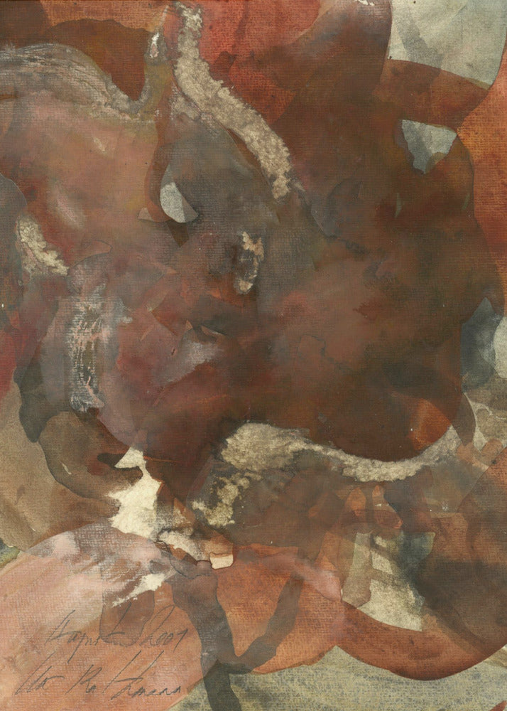 Organic Shapes in Earthy Tones of Brown and Green | Canvas