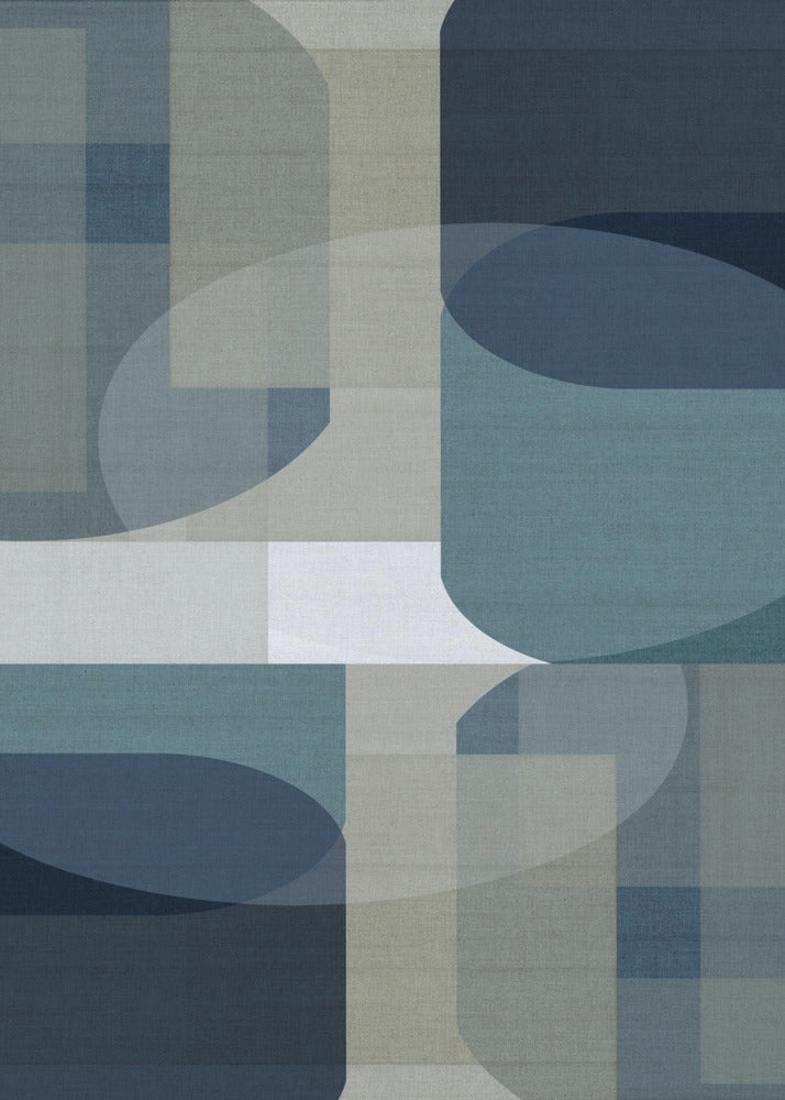 Gewebte blaue Schichten 5 | Poster