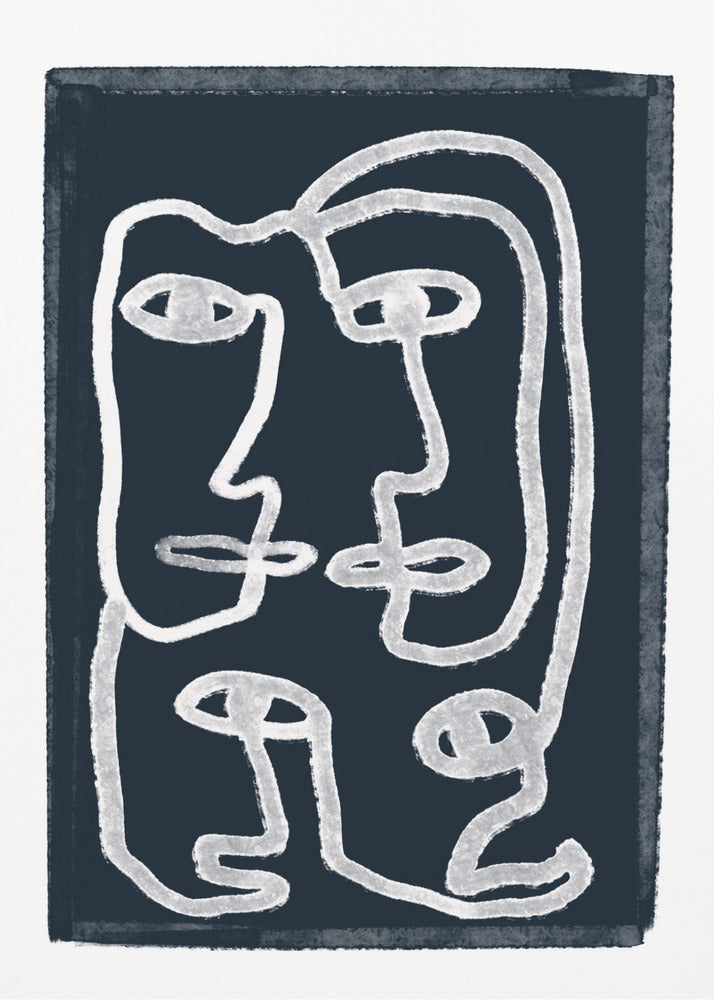 Marine Abstrakte Menschen | Poster