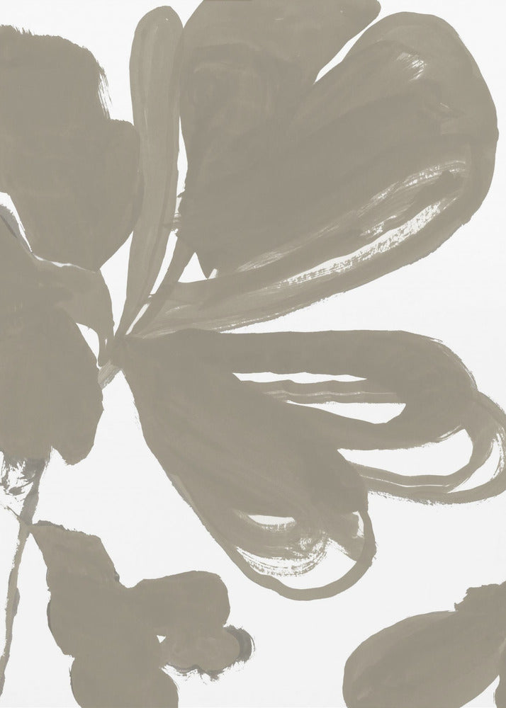 Riesiges Taupe-Blumenmuster 1 | Poster