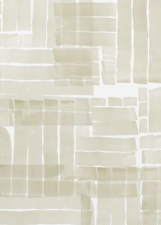 Neutrales Tangle Grid 1 | Leinwand