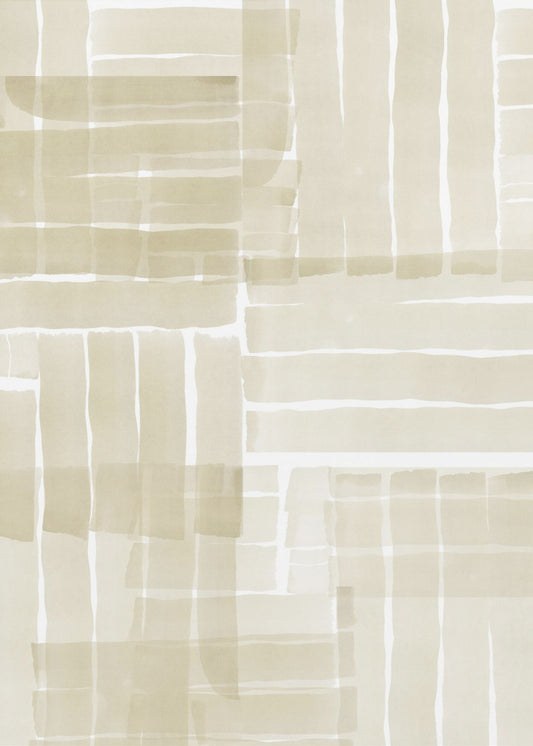 Neutrales Tangle Grid 3 | Leinwand