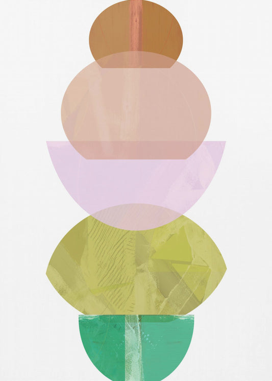 Farbige Formen Stapel 2 | Leinwand