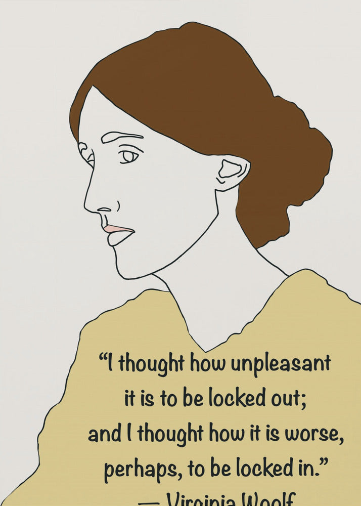 Virginia Woolf Art Gelb | Poster