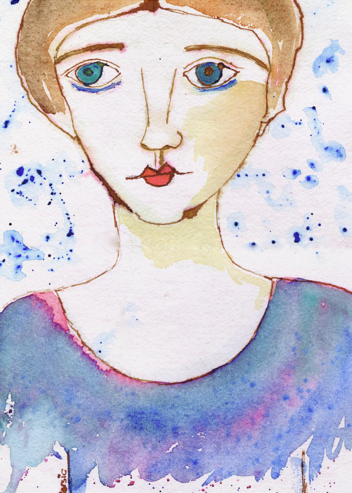 Dame schaut | Poster