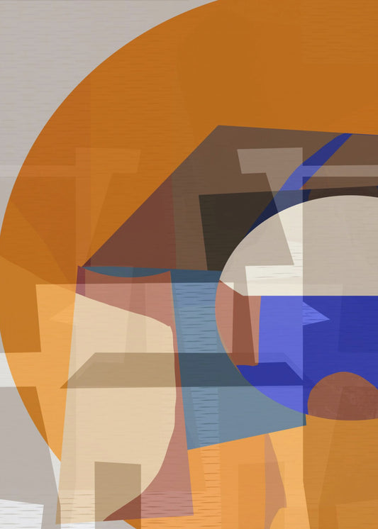 Orange Blau Gewebt 4 | Leinwand