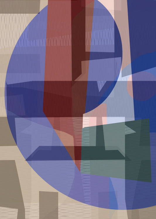 Braun Blau Gewebt 5 | Leinwand