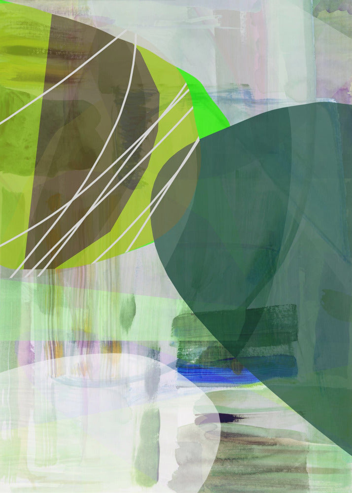 Abstract Green Shapes 2 | Poster