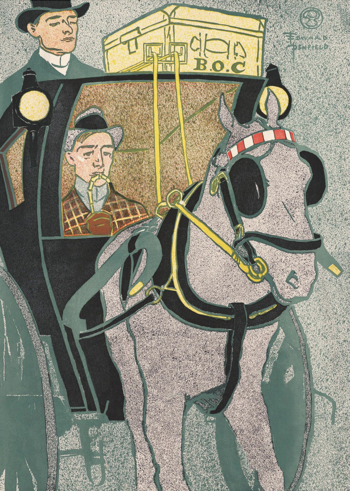 Mann in der Kutsche (1896) | Leinwand