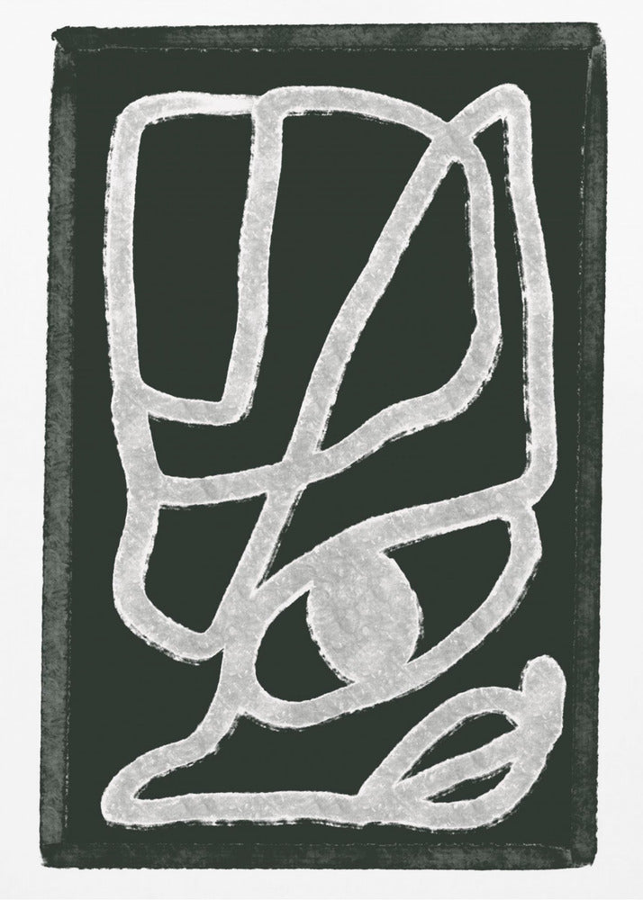 Schwarze abstrakte Linien | Poster