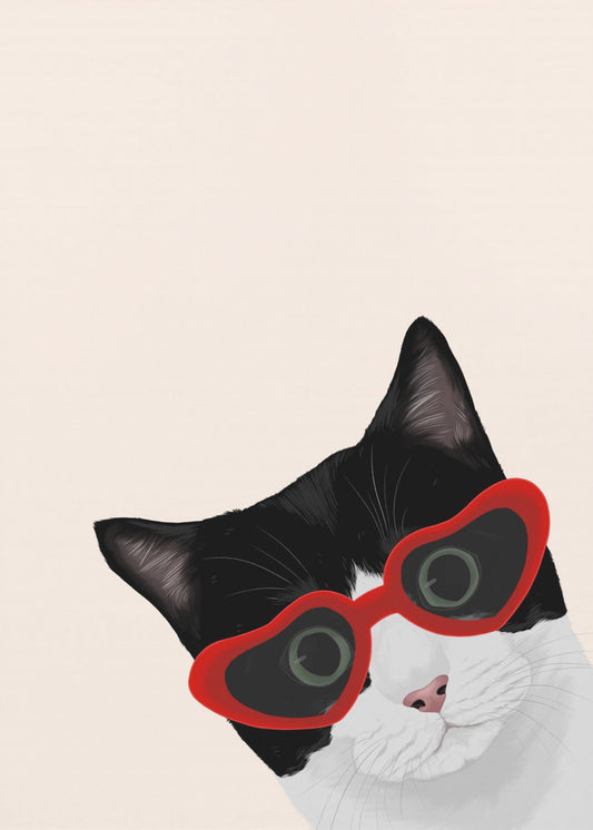 Freche Katze im Vintage-Stil | Poster