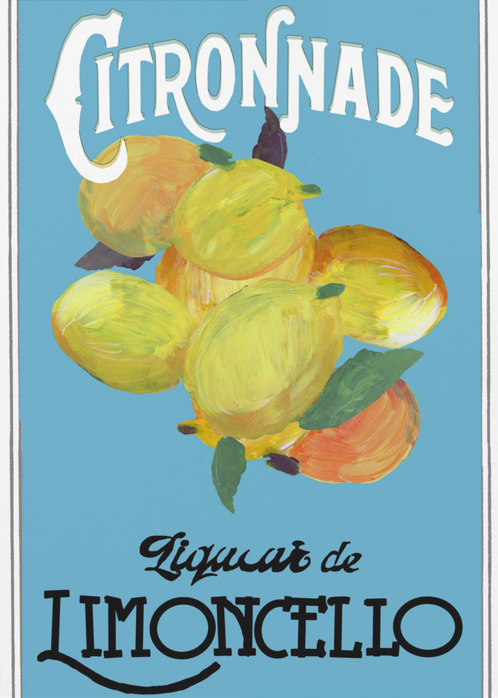 Citronnade Limoncello On Blue and Black | Poster