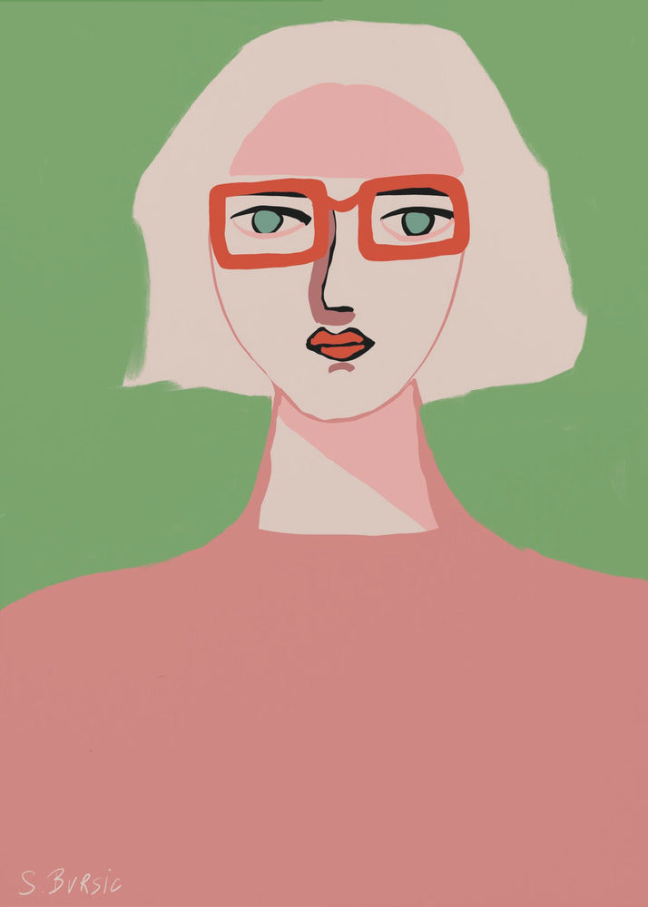 Dame mit hellem Haar | Poster
