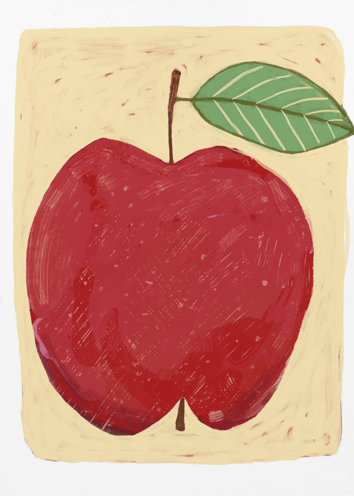 Großer roter Apfel | Leinwand