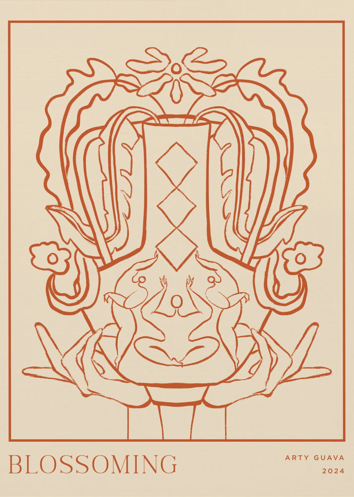 Vessel Collection : Blossom (LineArt) | Canvas