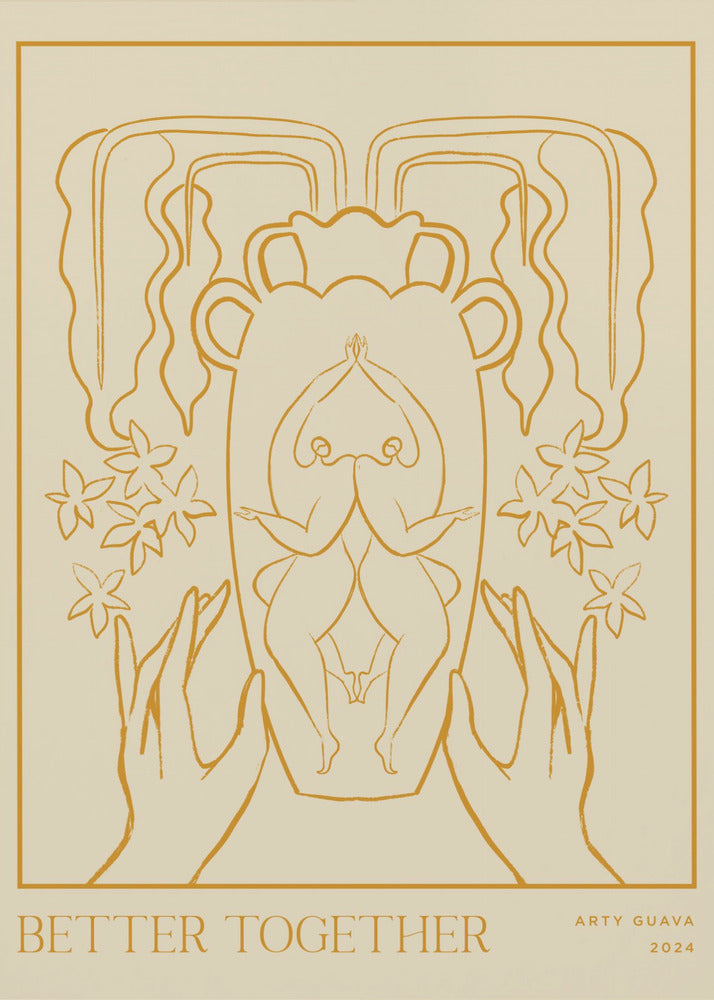 Vessel Collection: Gemeinsam besser (LineArt) | Leinwand