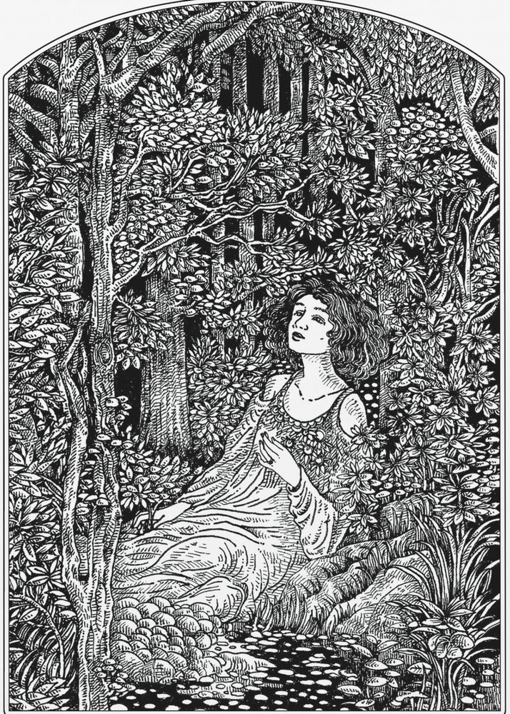 Frau im Wald | Poster