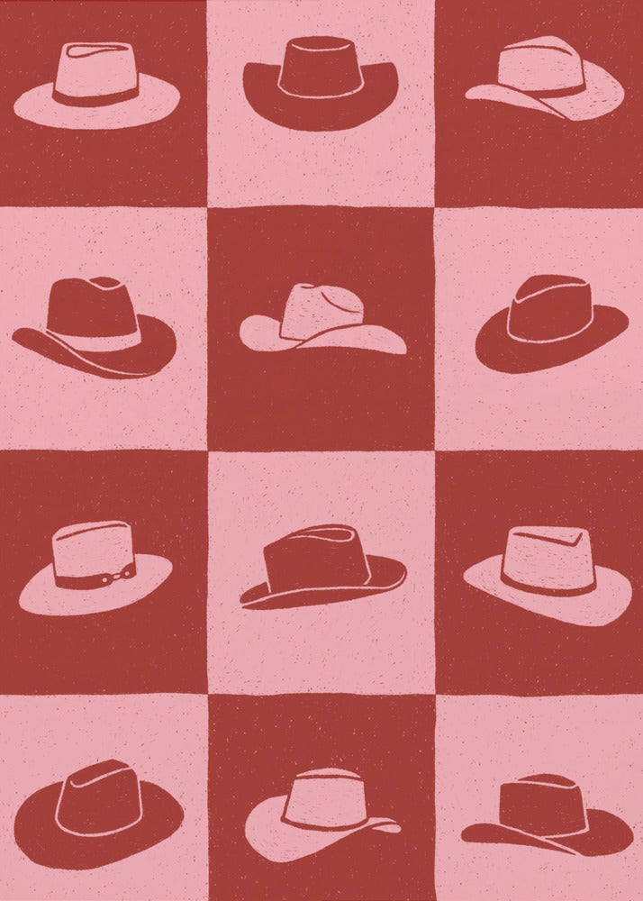 Cowgirl Schachbrett | Leinwand