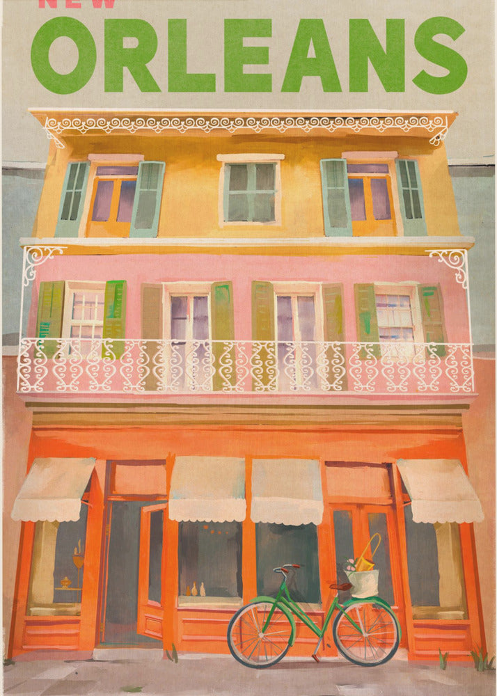 New Orleans Louisiana Vintage Reiseposter | Poster