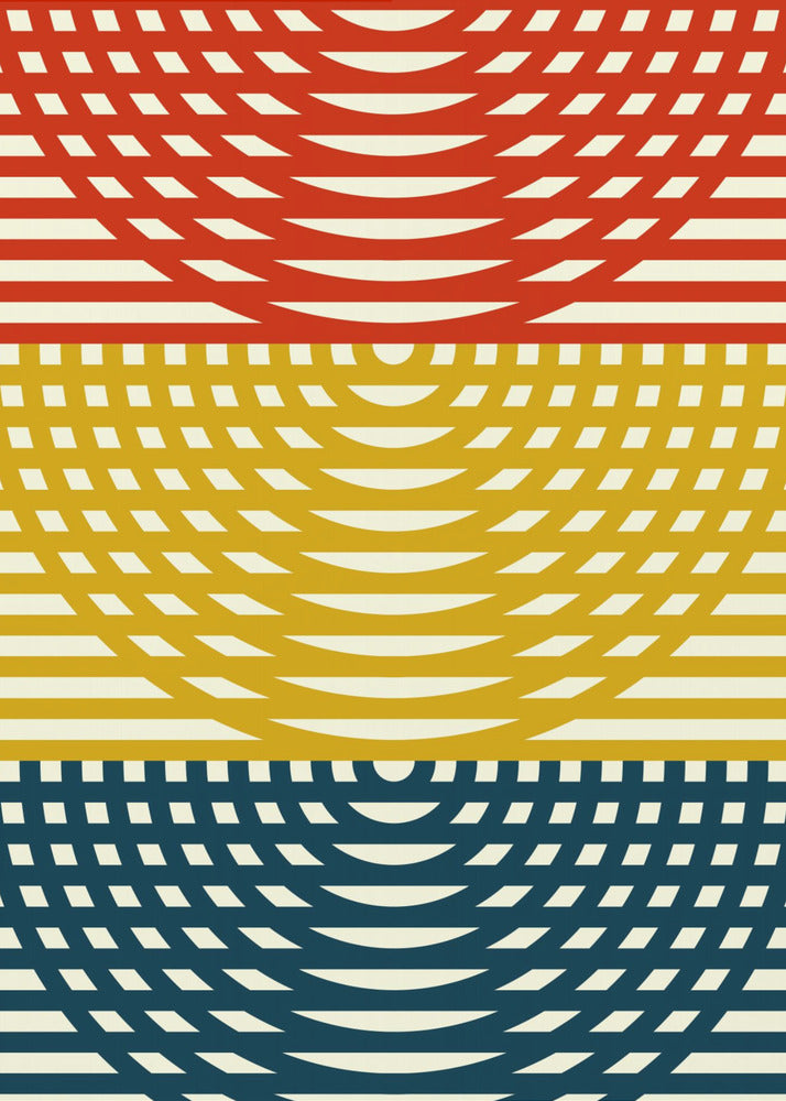 Tri-Color Waves | Canvas