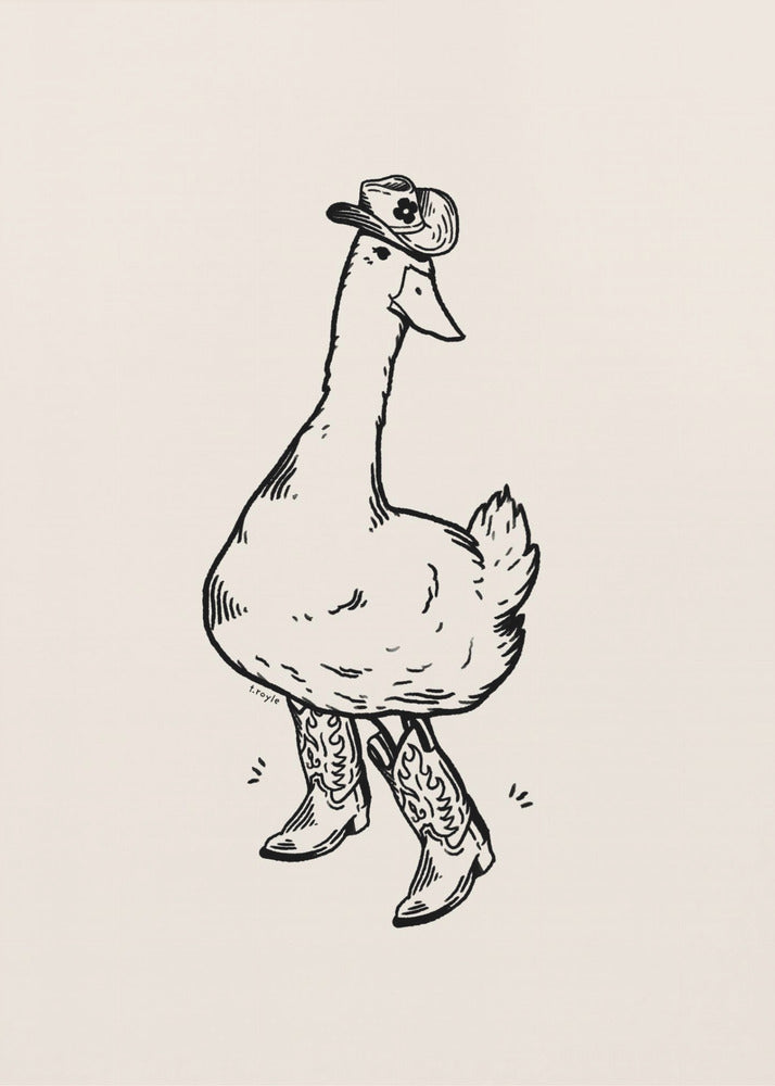Ente in Westernstiefeln | Poster