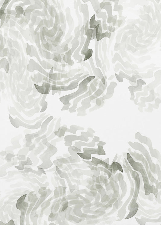 Grey Watercolour Twirl 1 | Canvas