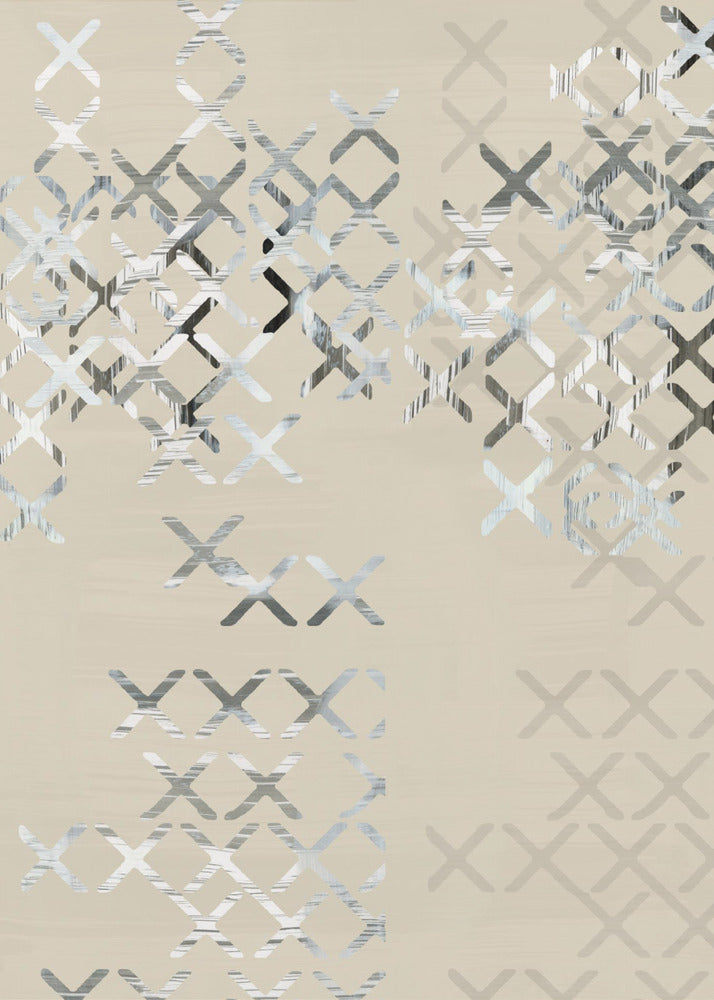 Minimal X's and O's Black and White Composition 2 | Poster