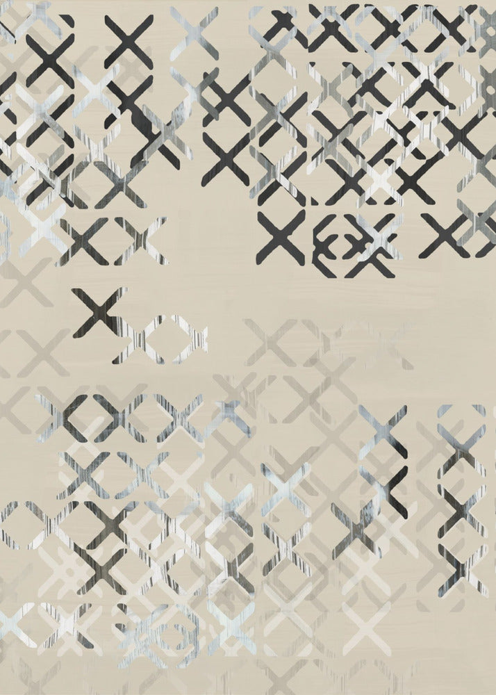 Minimal X Schwarz-Weiß-Komposition 4 | Leinwand