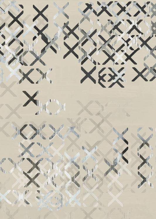 Minimal X Black and White Composition 4 | Canvas