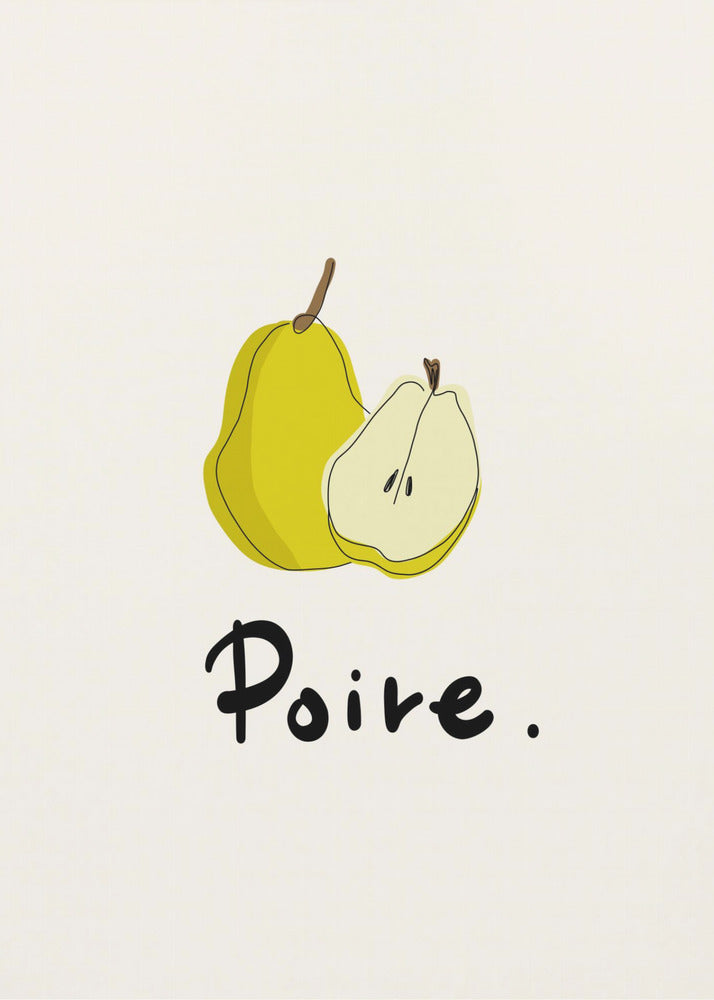 Moderne französische Obstkollektion „Birne / Poire“ | Leinwand