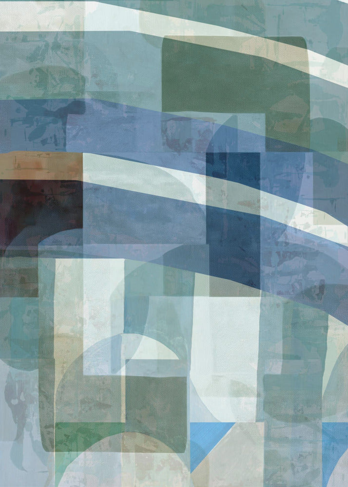 Abstrakte blaue und neutrale Formen 1 | Poster