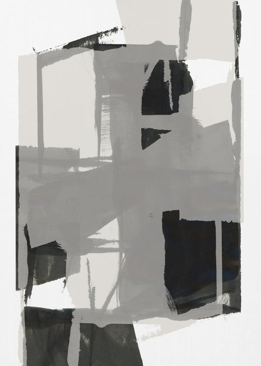 Black and White Abstract Composition No.5 | Poster