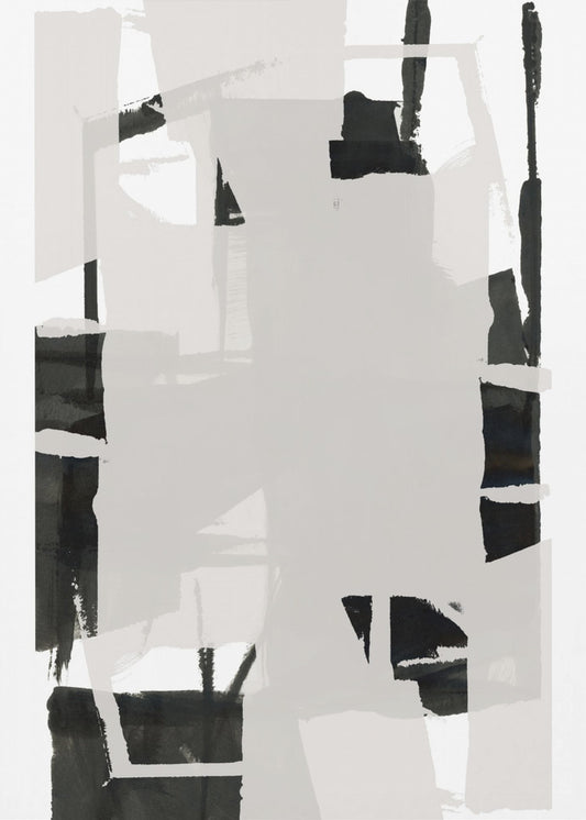 Black and White Abstract Composition No.6 | Poster