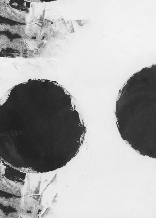 Black and White Abstract Dots 3 | Poster