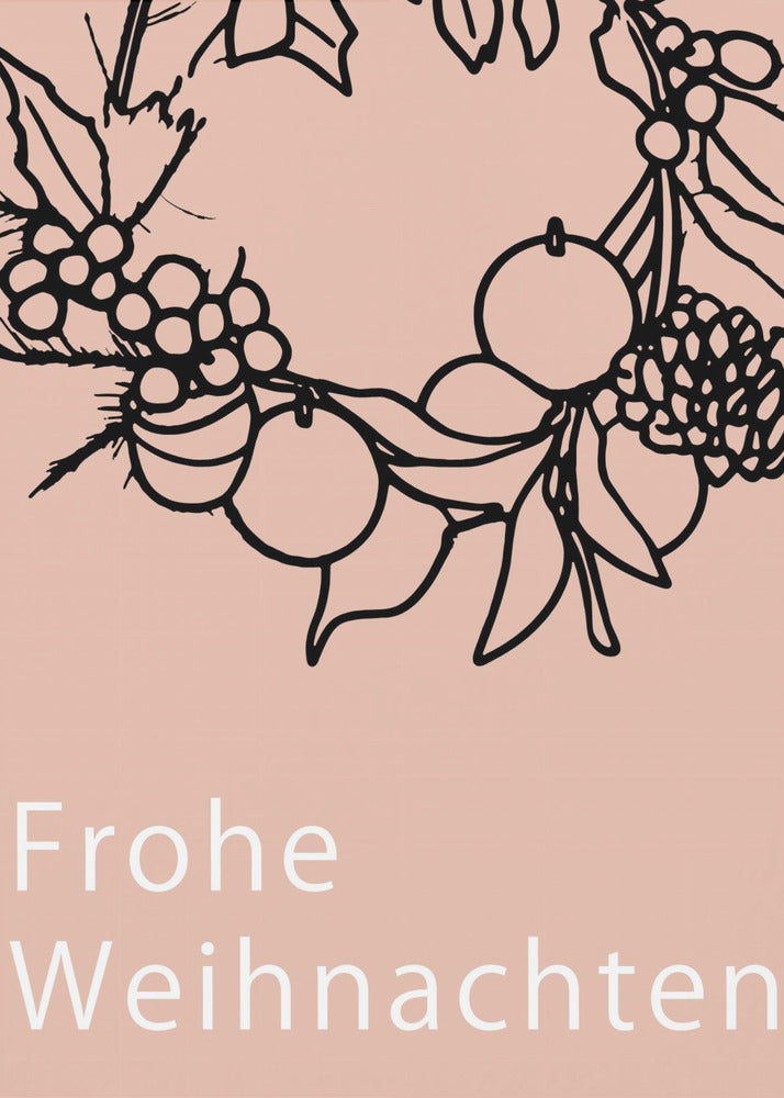 Schleifen und Kugeln: Frohe Weihnachten Weihnachten | Poster