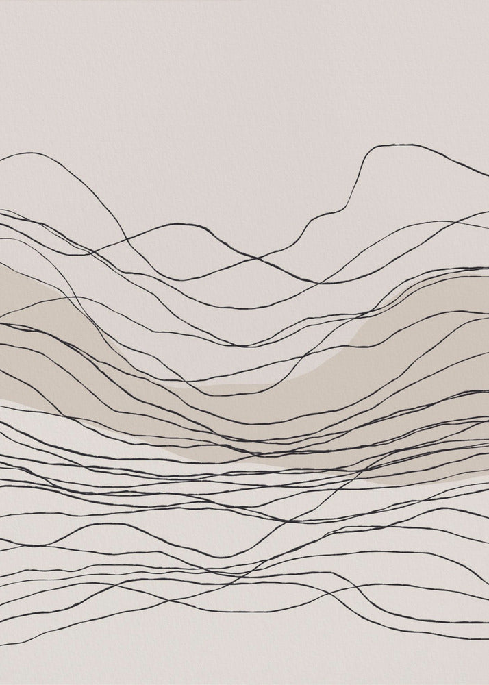 Ruhige Linienwellen | Poster