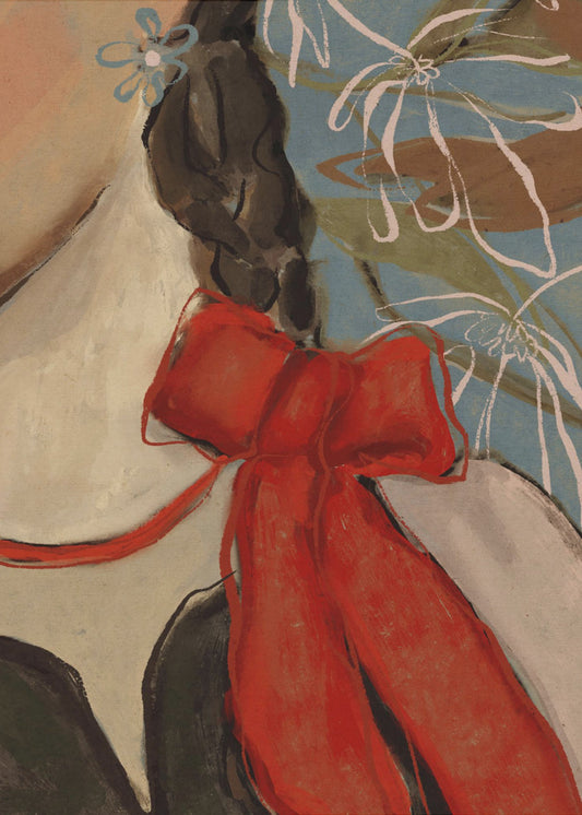 Scharlachrote Schleife Eleganz | Poster