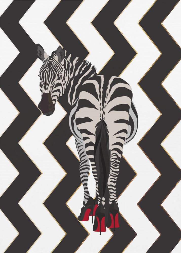 Zebra Heels Zickzack | Poster