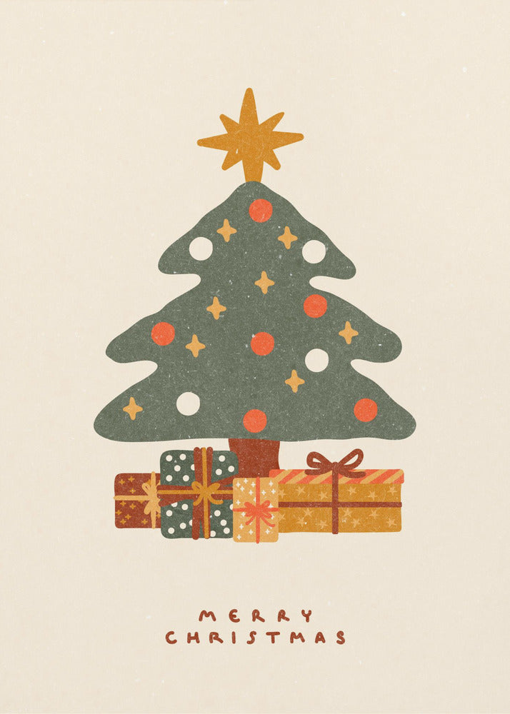 Weihnachtsbaum mit Geschenken | Leinwand