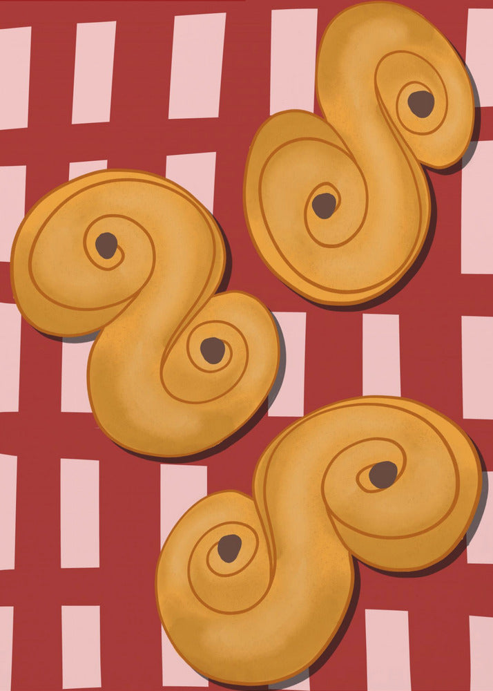 Golden Swirl Delight | Leinwand