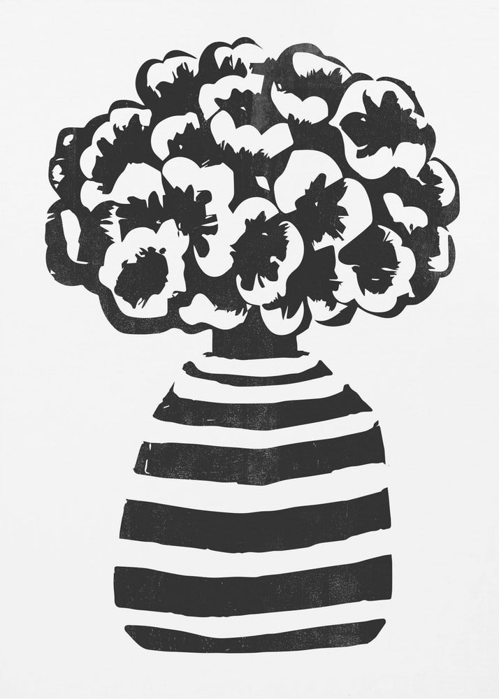 Vase Gestreift | Leinwand
