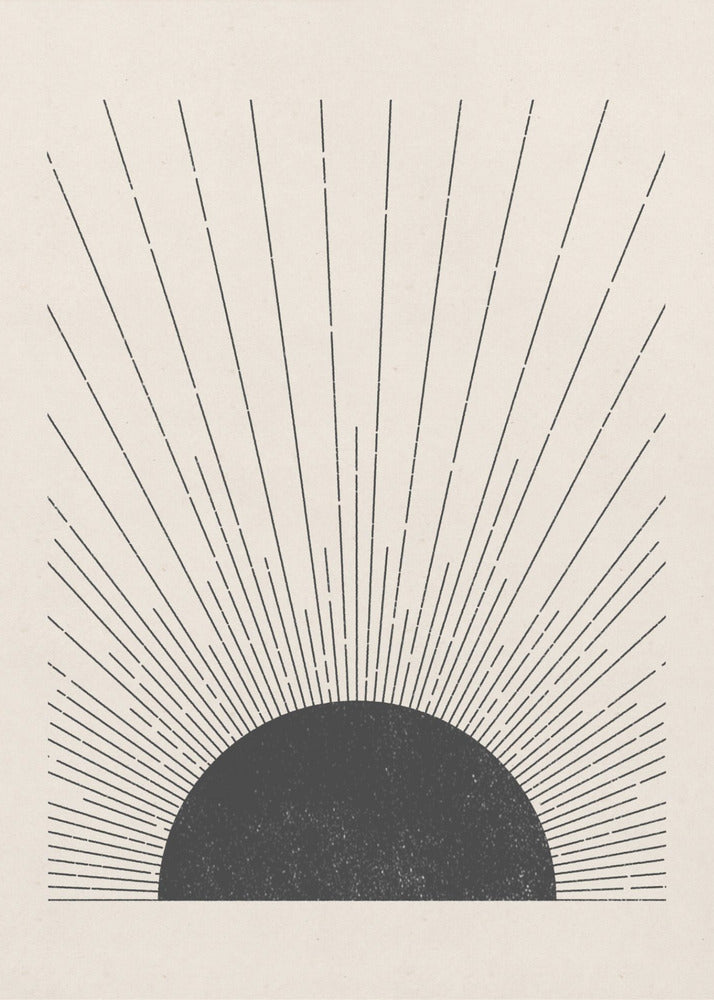 Holzschnitt Die Sonne Illustration | Poster