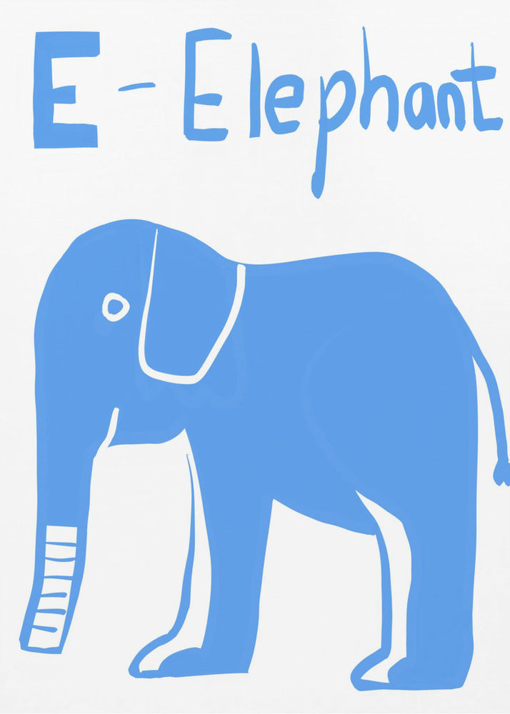 Großer blauer Elefant | Leinwand