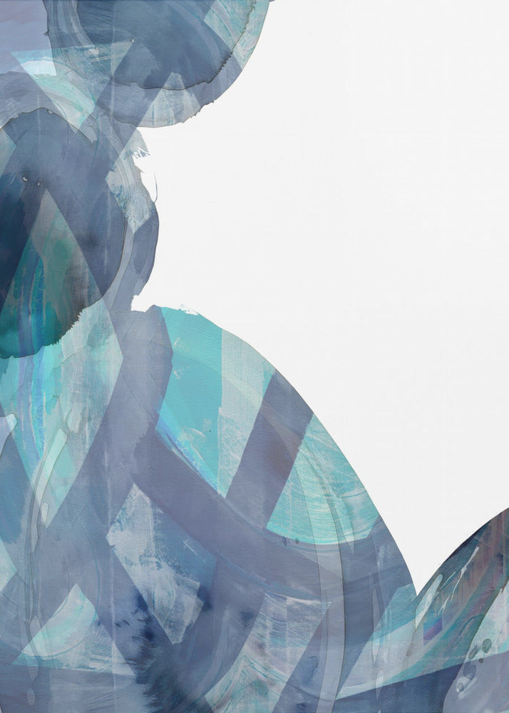 Blaue abstrakte Wirbel 1 | Poster