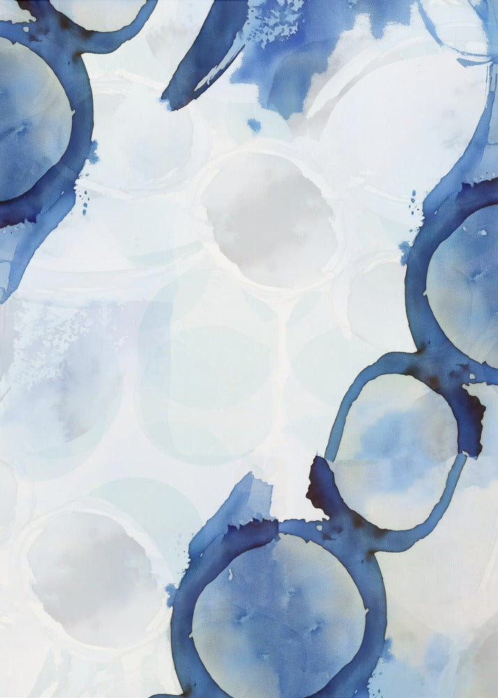 Blaue abstrakte Wirbel 3 | Poster