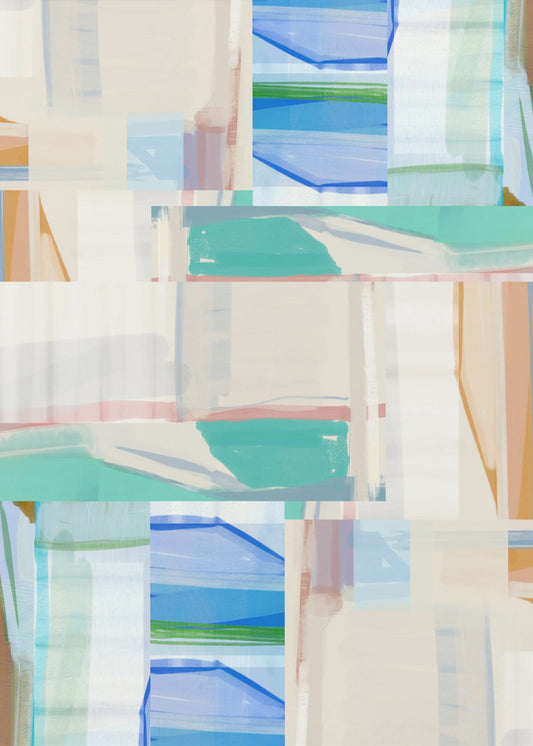 Blaugrüne Formen Nr. 1 | Poster