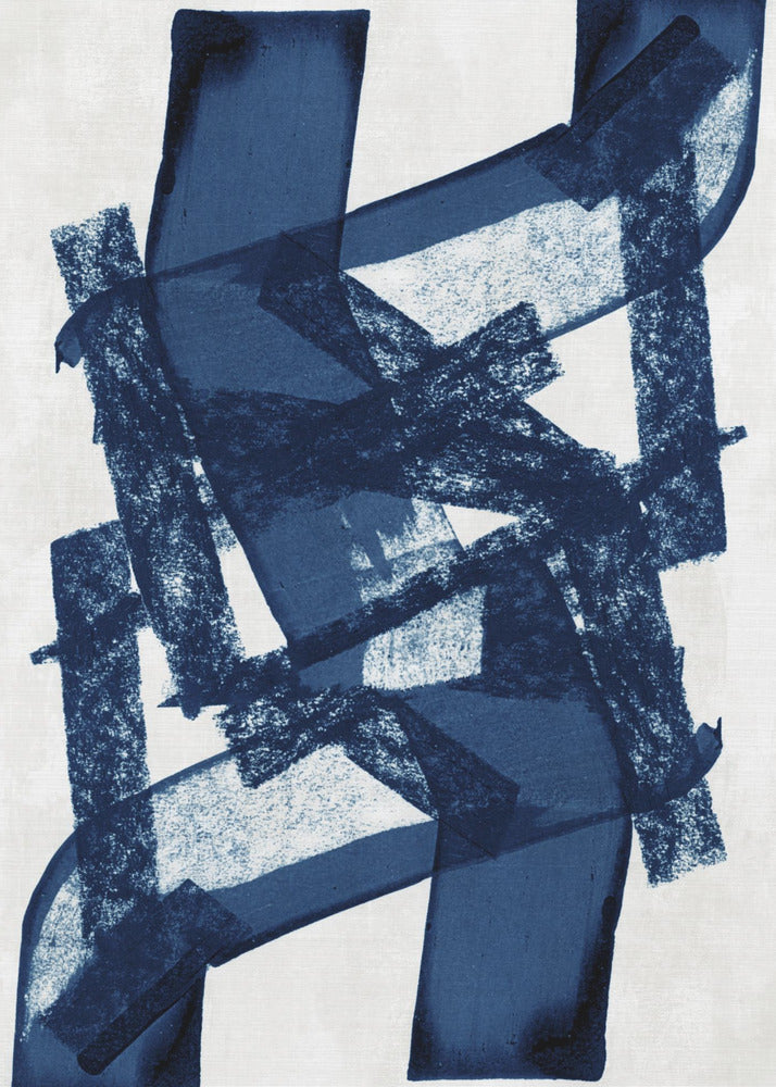 Abstrakte blaue Struktur 1 | Poster