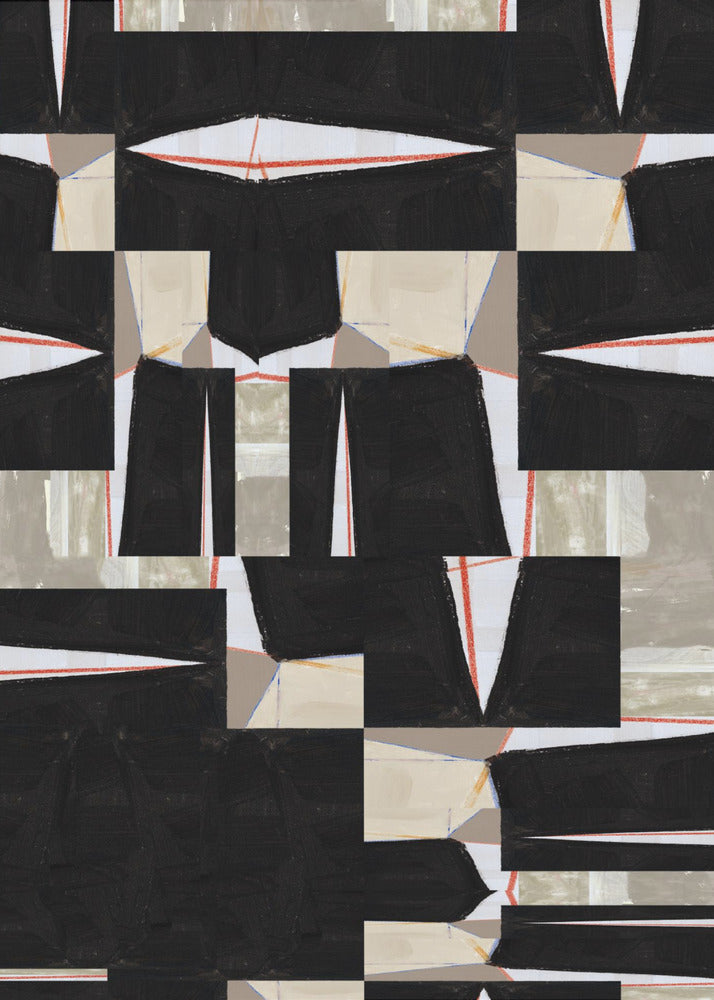 Abstraktes schwarzes Puzzle 3 | Poster