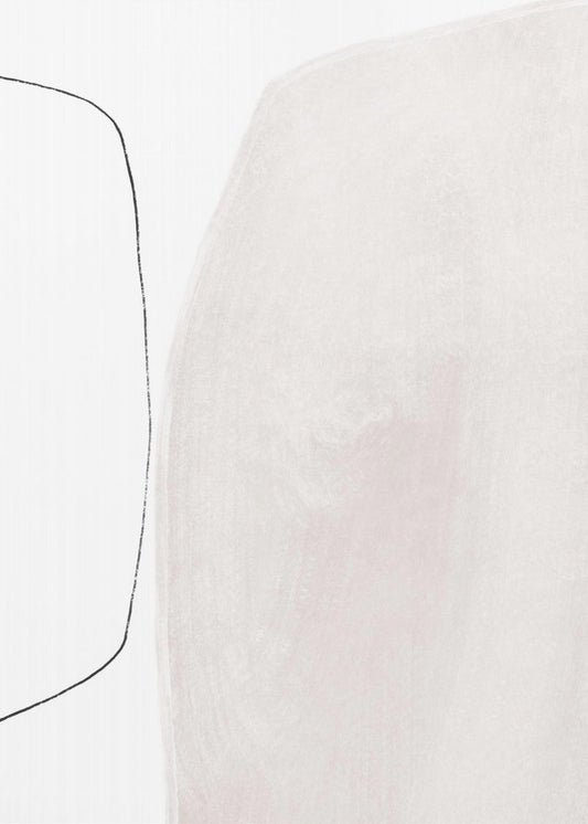 Einfache Linie und weiche weiße Textur | Poster