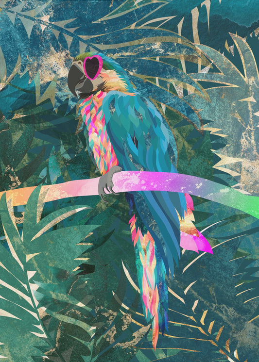 Dschungel-Regenbogenara-Brille 01 | Poster
